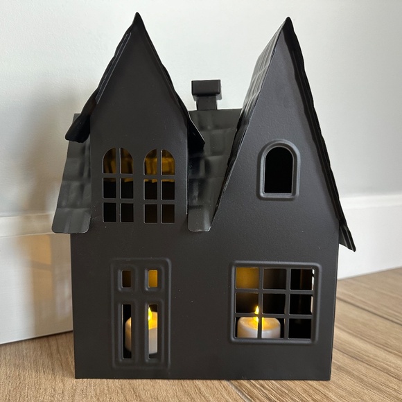 10" Lit Metal Black Halloween House - Hyde & EEK! - Picture 14 of 14